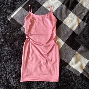 Pink silk dress